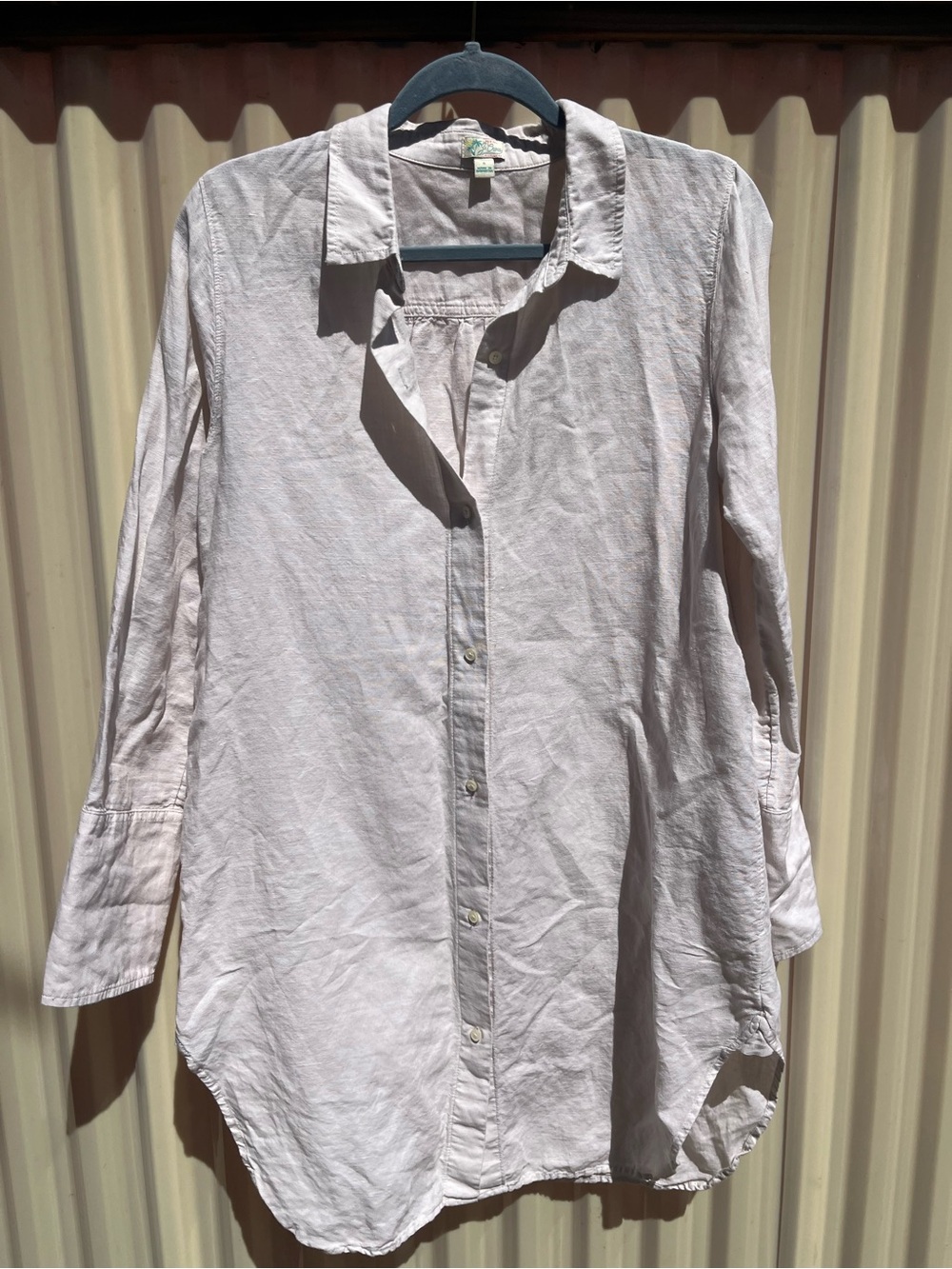 Vintage J. Crew Linen-Blend Button-Down Dress